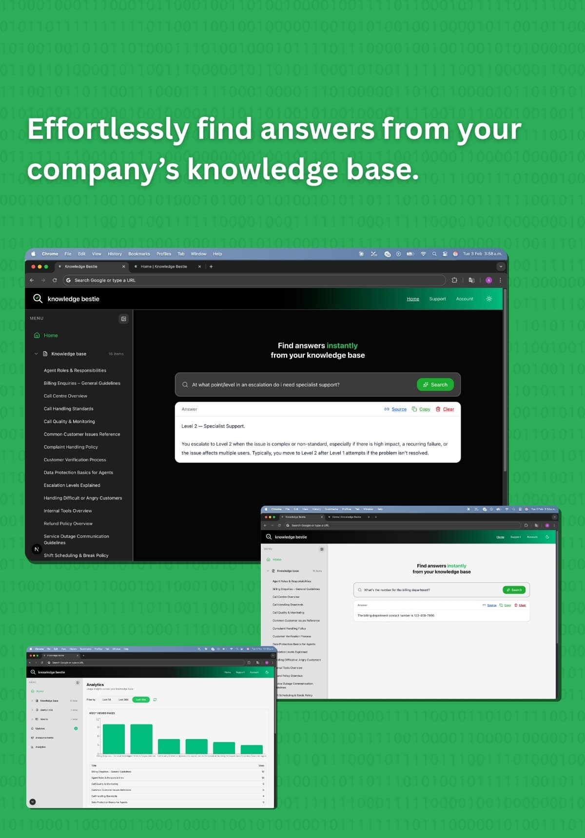 Knowledge Bestie Login Card